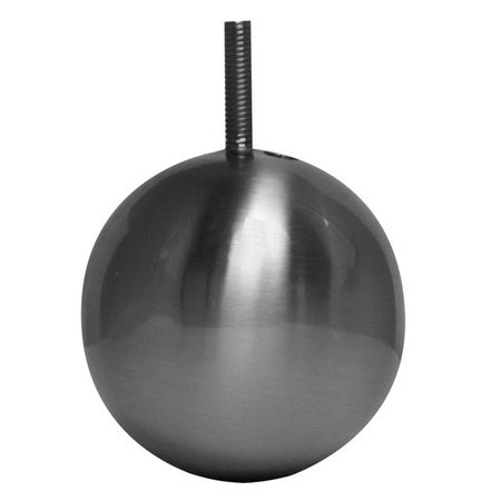 OSBORNE WOOD PRODUCTS 3 x 3 Sphere Vanity Foot in Brushed Aluminum Finish 49160AL